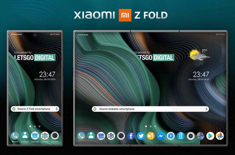 Xiaomi Z Fold_patent skladatelneho smartfonu