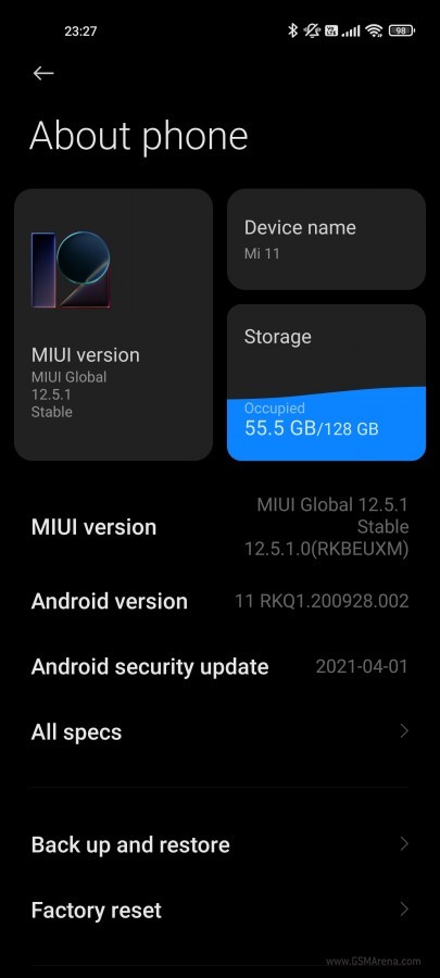 Xiaomi Mi 11_MIUI 12.5 nadstavba